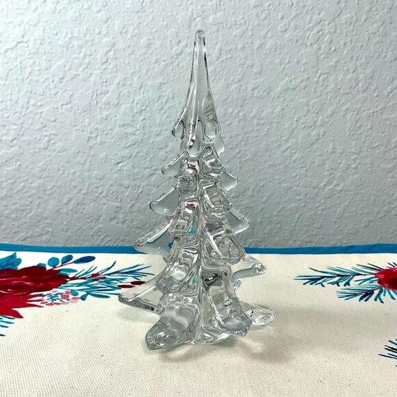 Enesco Other - Vintage Enesco Clear Glass Christmas Tree Collectible Figurine 1987 Paperweight